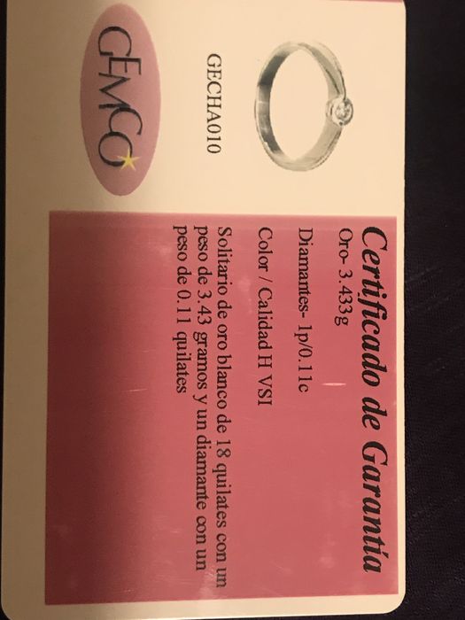 Anel solitário (ouro+diamante)