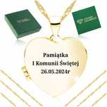Złoty Łańcuszek + Sekretnik Serce Pr 925/585/14k Dla Dziewczynki Na Ko