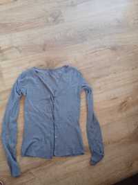 sweter zapinany popielaty rozmiar S/M