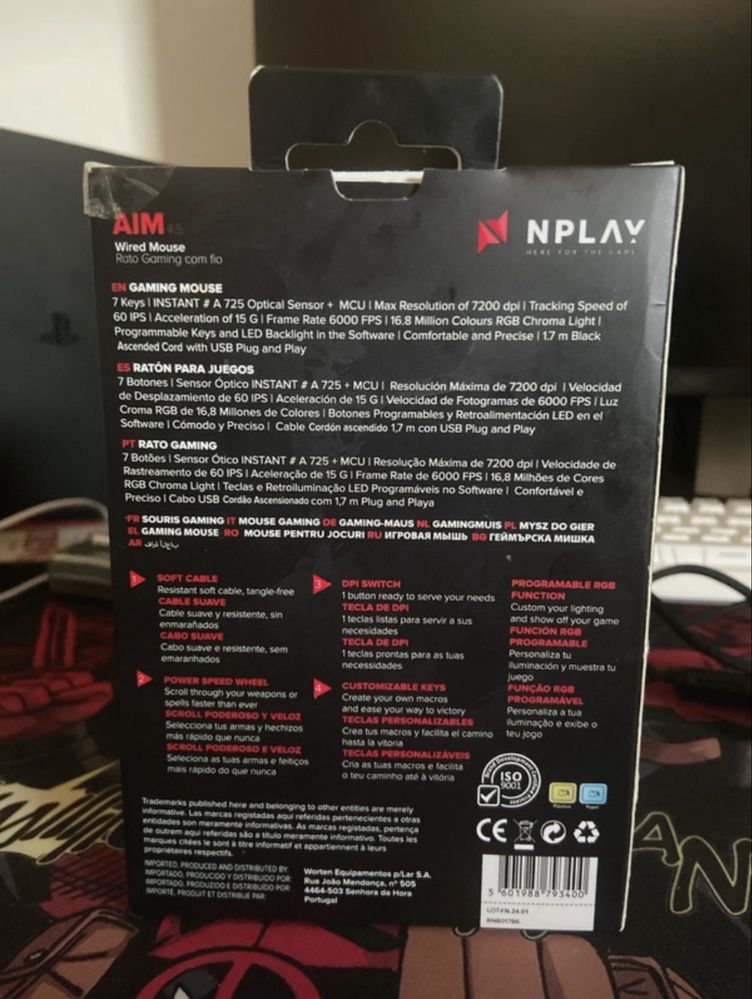 Mouse Gaming NPLAY aim 4.5