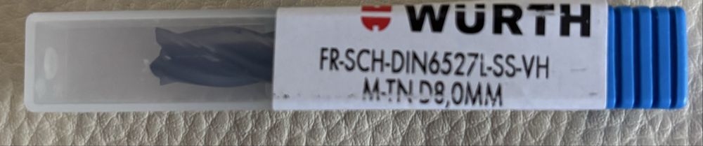 Frez trzpieniowy VHM 8mm Z4 TiAlN Würth DIN6527L
