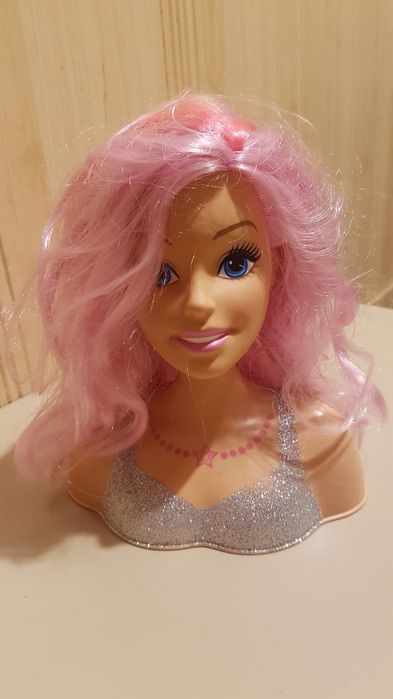 Fotel fryzjerski dla lalek z głową lalki do stylizacji włosów