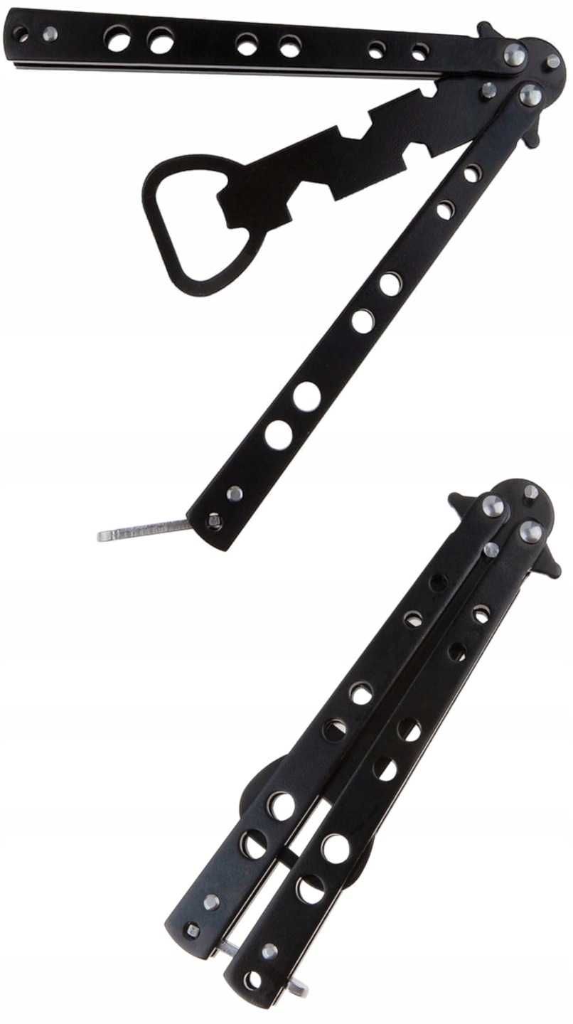 NOWY ⇒ Treningowy Balisong Otwieracz Butelek Multitool Nóż Motylkowy