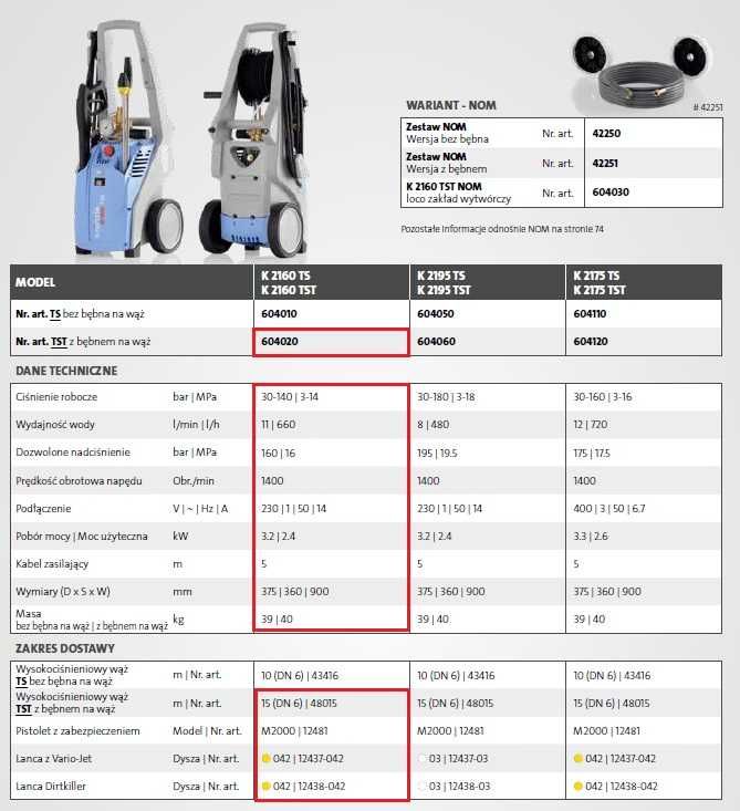 Myjka ciśnieniowa Kranzle K 2160 TST + Dirtkiller