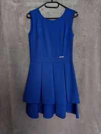 Chabrowa/niebieska sukienka