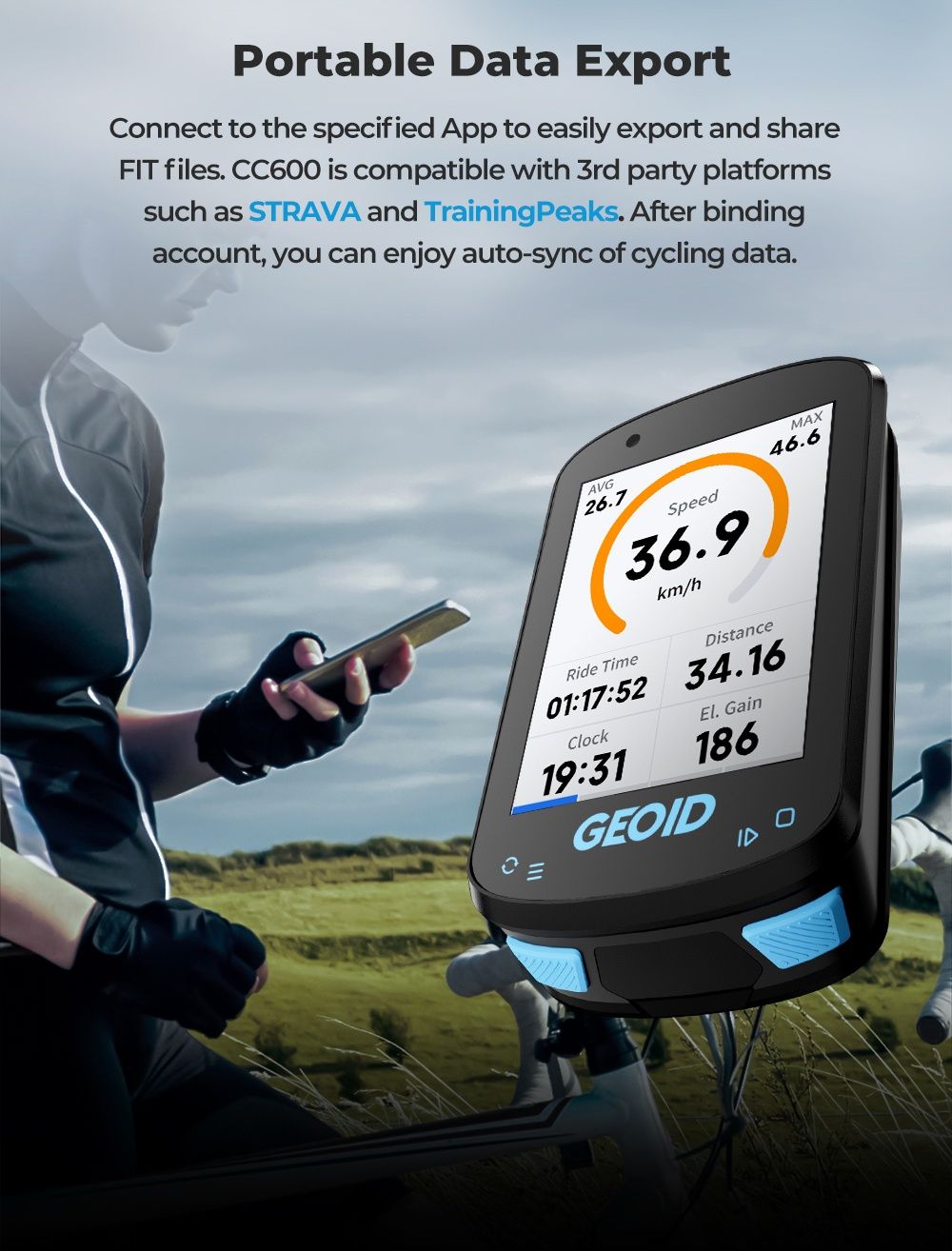 Велокомп'ютер Geoid CC600