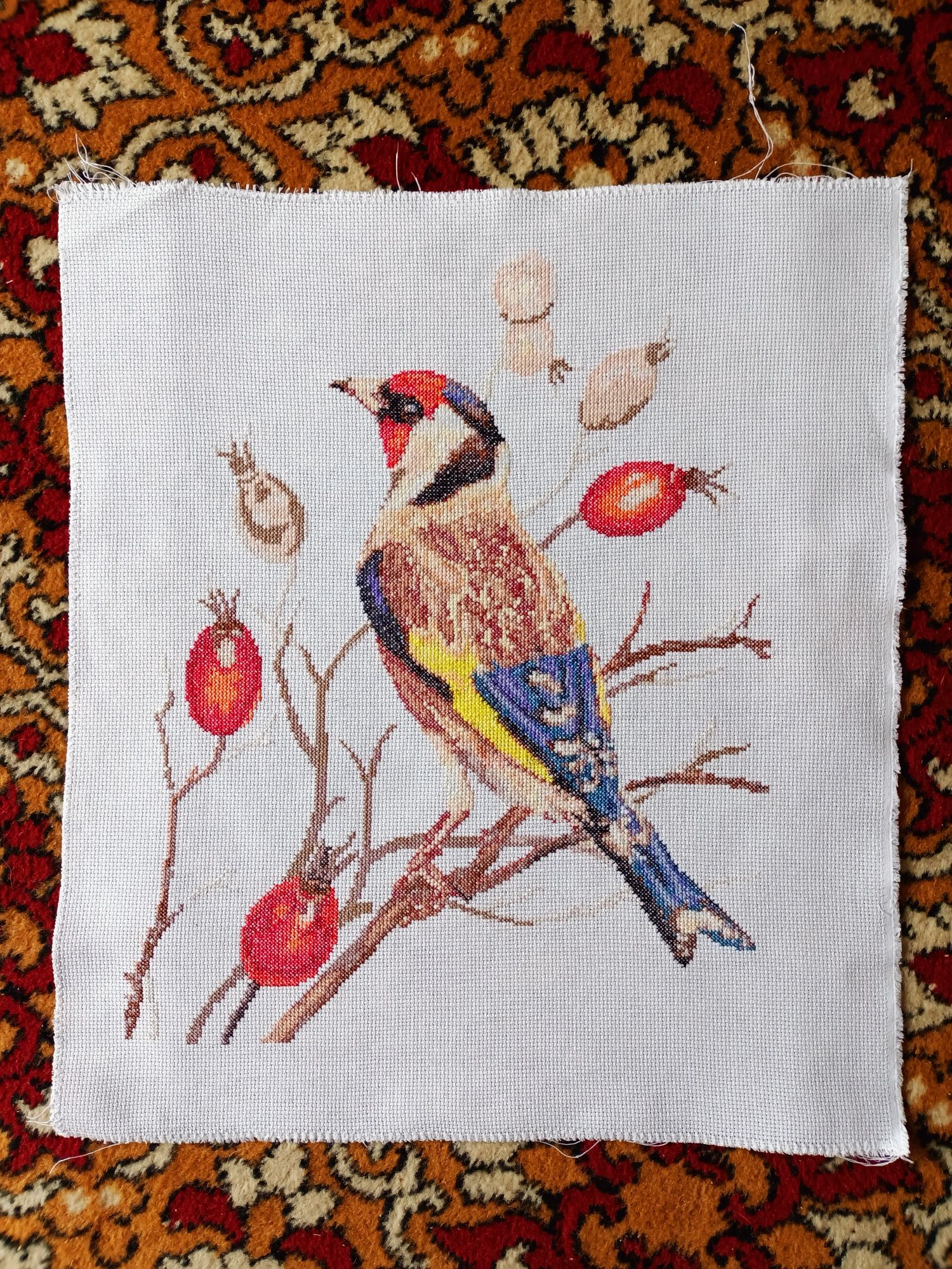 Obraz haftowany krzyżykowy ptak