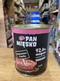 Pan Mięsko karma mokra wieprzowina z kaczką dla szczeniąt 800g