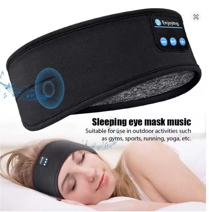 Opaska Bluetooth Na Głowę Do Biegania Spania Na Oczy Bezprzewodowa