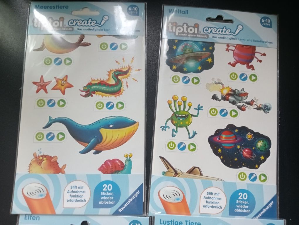 Zestaw naklejek no długopisu tiptoy tip toy
