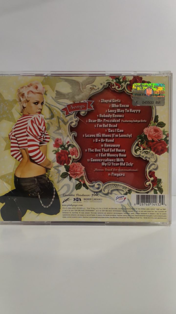 CD Pink  "I'm Not Dead" P!nk, рок США, Пинк СД музыкальные диски