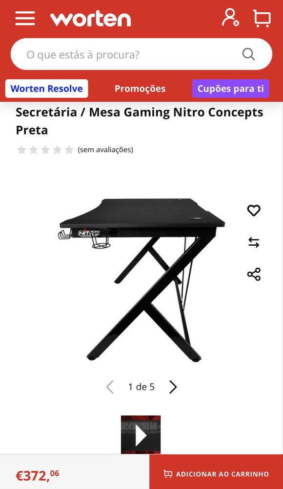 Secretária / Mesa Gaming Nitro Concepts