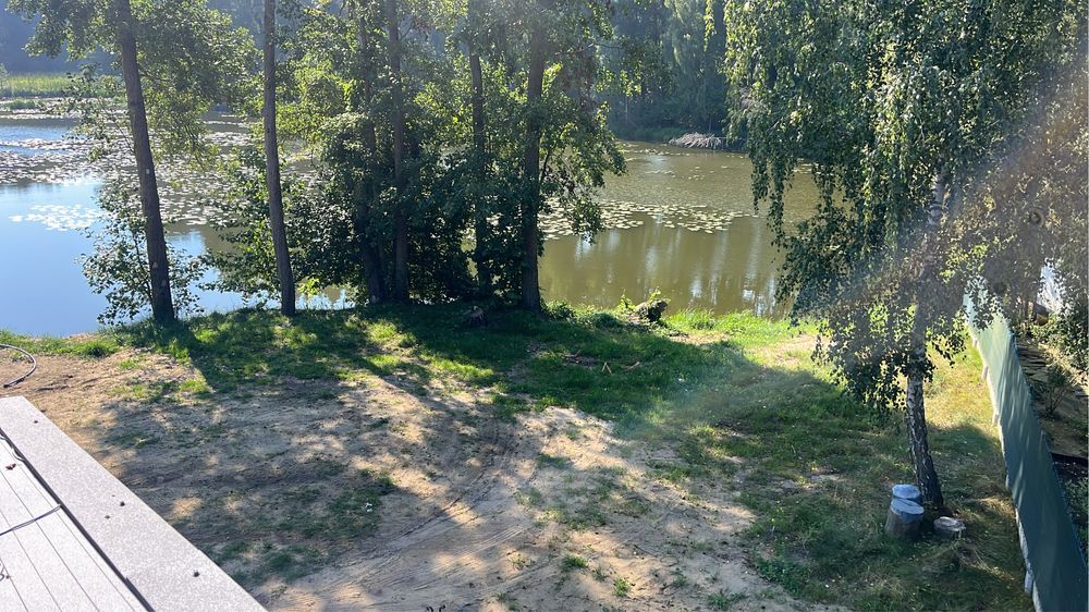 Domki linia brzegowa balia Zalew Koronowski domek nocleg  jezioro las