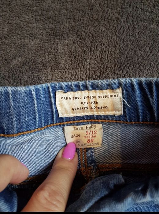 Spodnie jeansy dziecięce Zara r.80