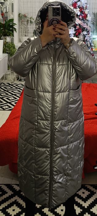 Пальто плащ зимний стеганный р.52