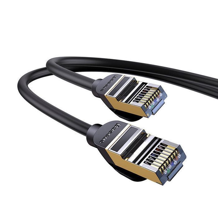 Kabel Sieciowy Baseus Ethernet Rj45, 10Gbps, 1M (Czarny)