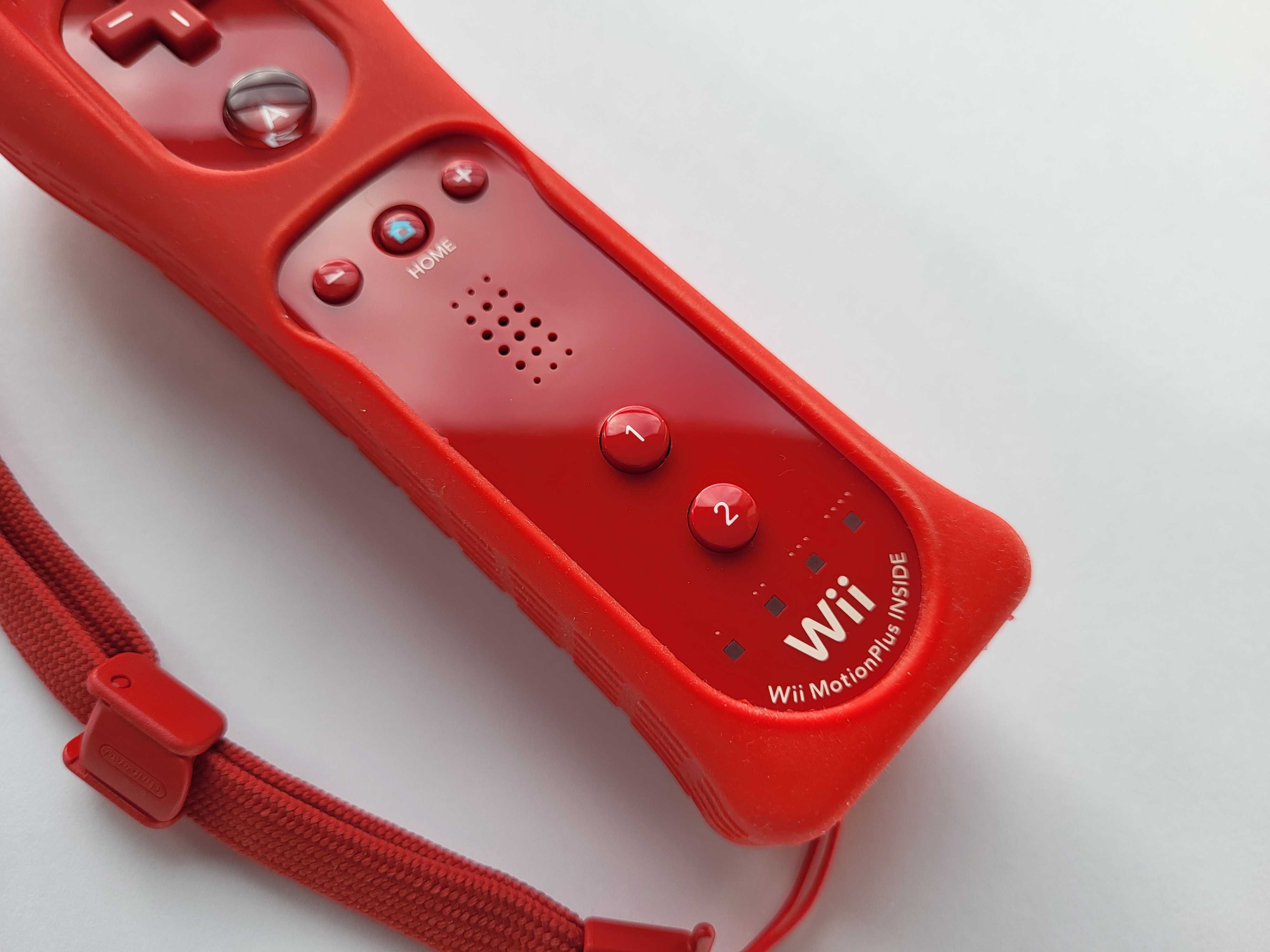 Oryginalny Kontroler Wii Remote Motion Plus Czerwony RED RVL-036 BDB