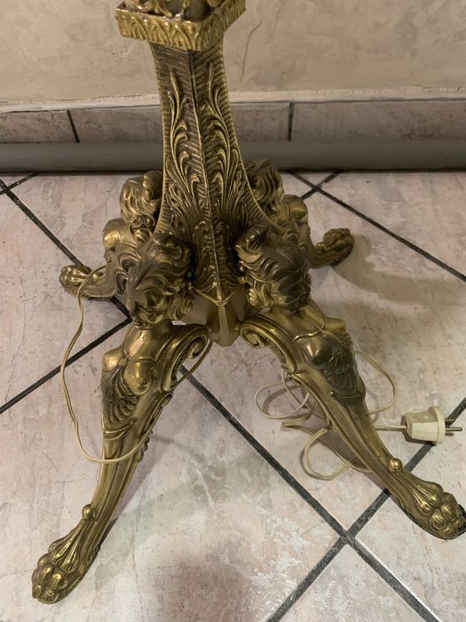 Торшер бронзовий з онікс