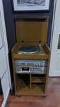 Wieża stereo Grundig + gramofon Dual / szafka Rosita
