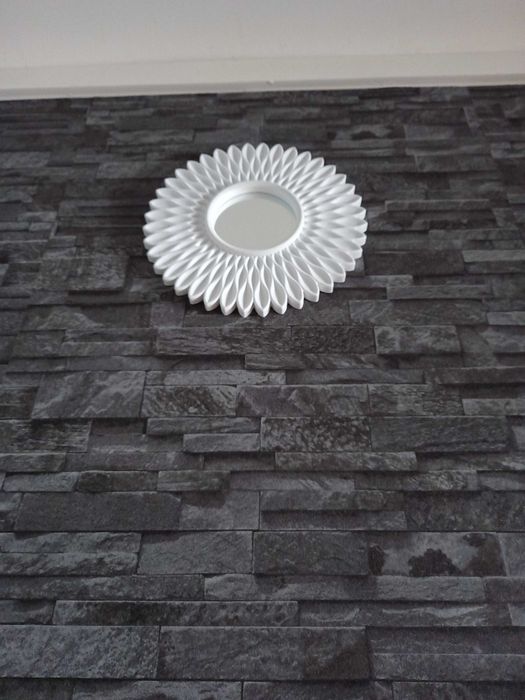 Dekoracja zestaw 3 luster w ramkach do domu na ścianę