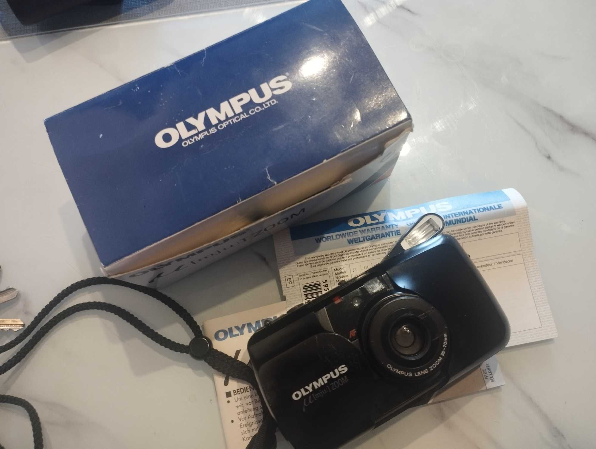 Aparat Olympus mju Zoom wraz z opakowaniem