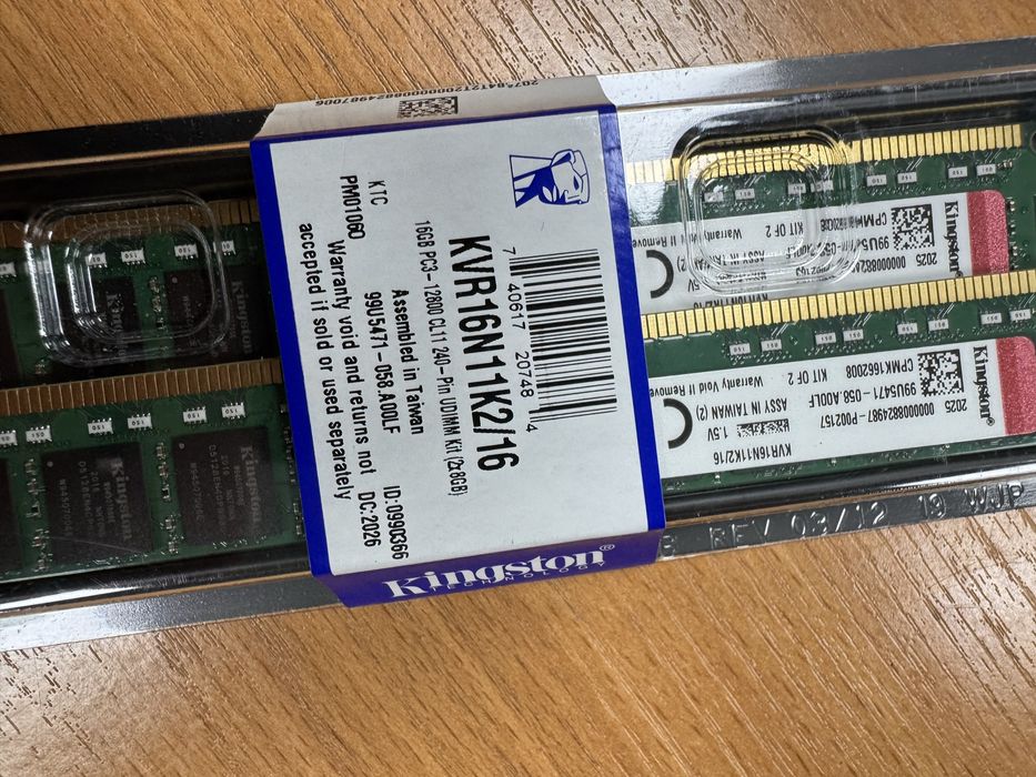 Пам'ять для комп'ютерів Kingston 16 GB (2x8GB) DDR3 (KVR16N11K2/16)