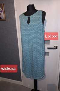 Letnia sukienka L 40 xl 42 xxl 44 wzory luźna