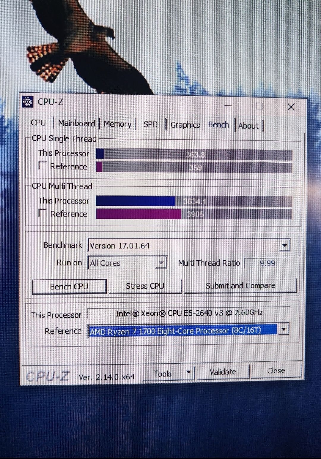 CPU Intel Xeon 2640V3 8/16