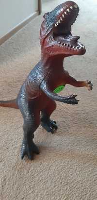 Dinozaur duży gumowy 46cm. z dźwiękiem