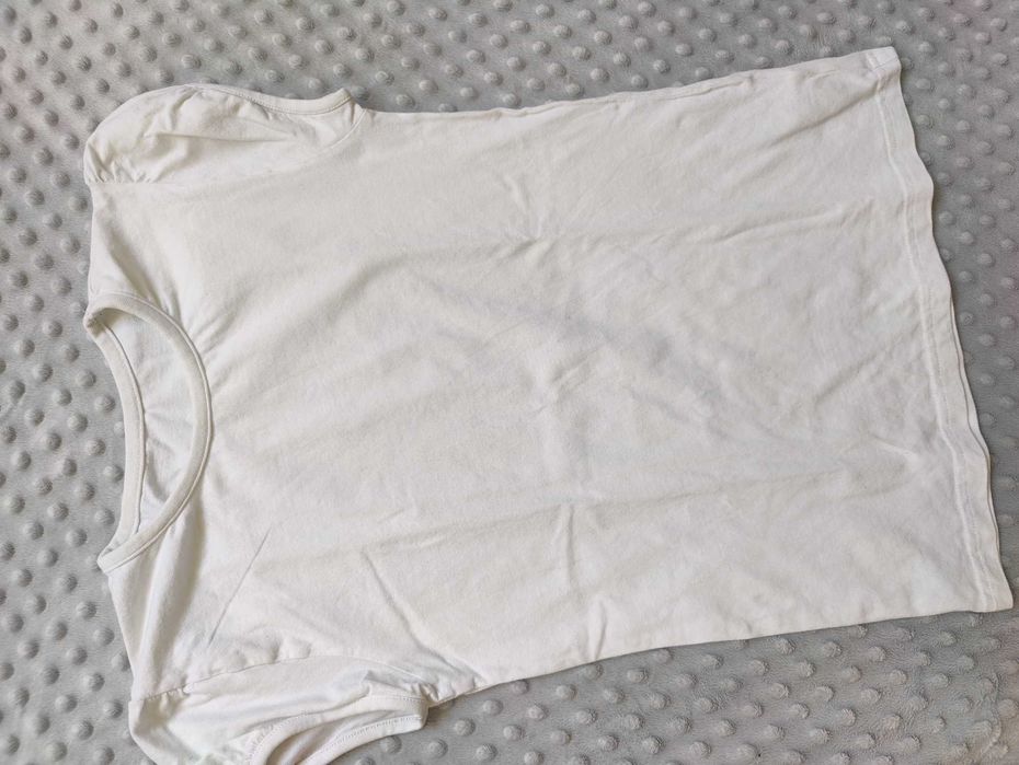 Biała koszulka dziewczęca 158/164 krótki rękaw