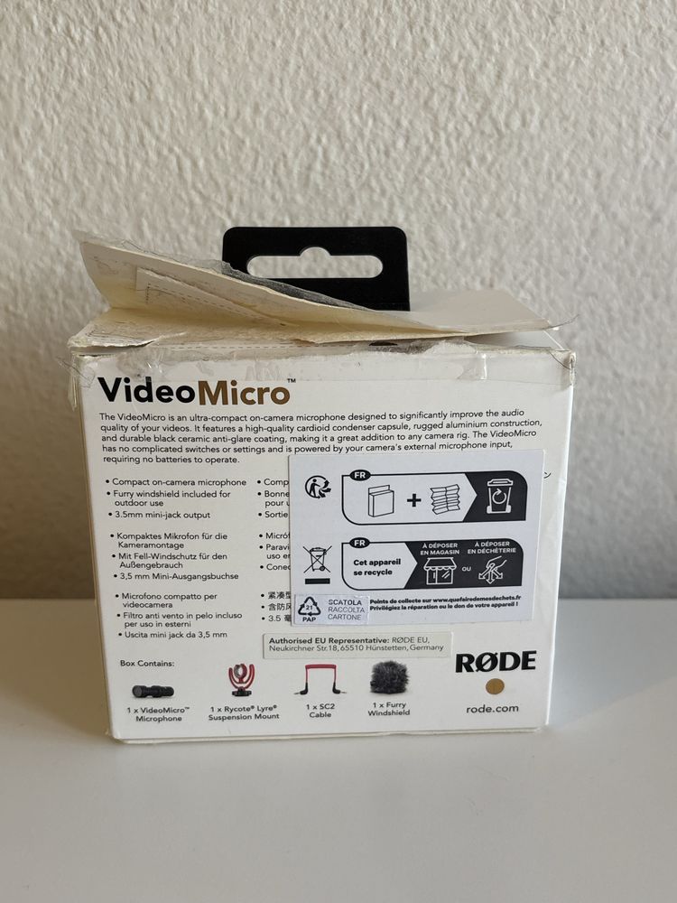Rode VídeoMicro Microfone para Câmara