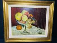 Quadro oleo sobre madeira-“Natureza morta” Abel Santos 1888/1963