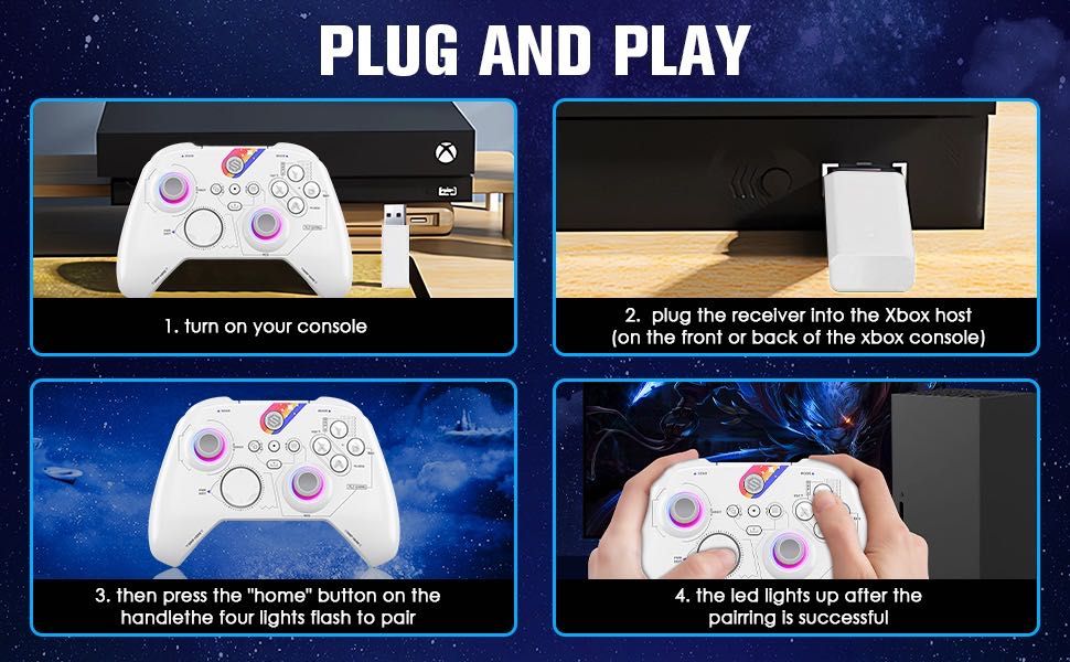 Kontroler Wireless z Led RGB i TURBO – PC i X-Box! Level-Up w gamingu!