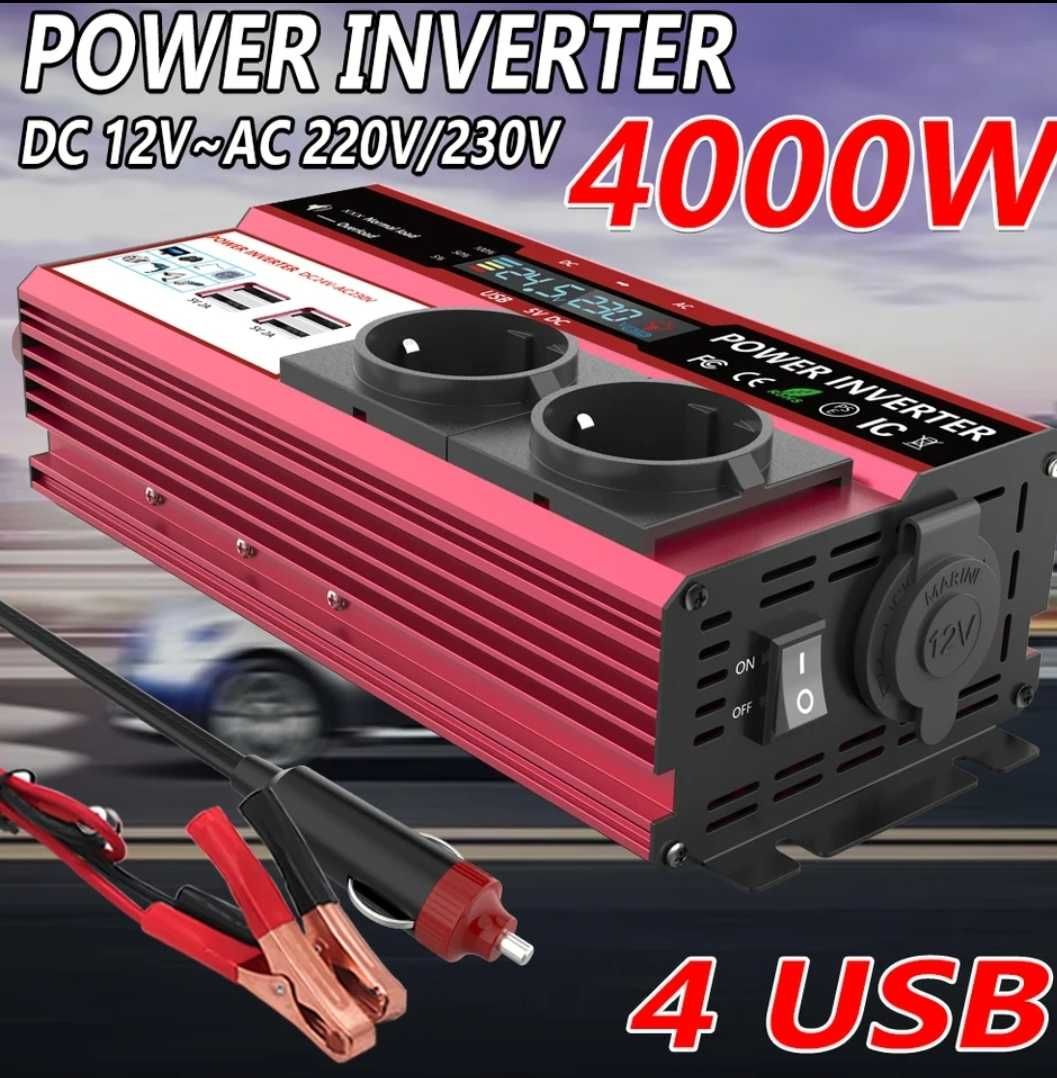 Inversor/Inverter 12v 4000w pico e 500w/800w continuo