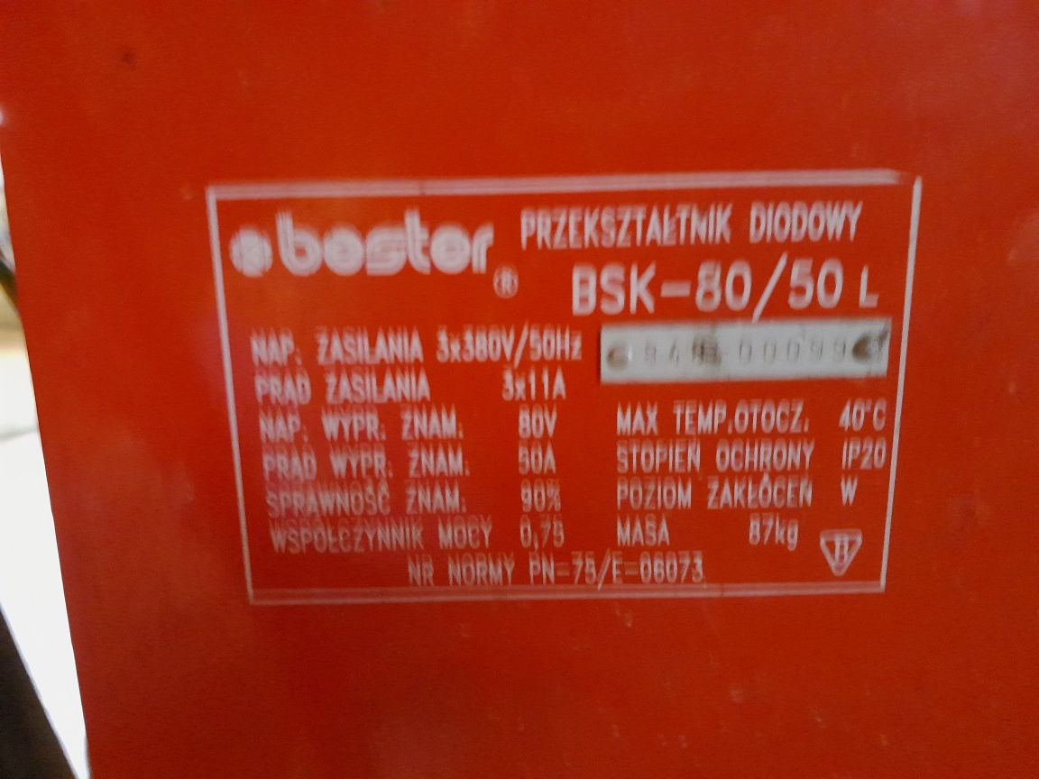 BESTER BSK-80/50 L ładowarka do wózka widłowego elektrycznego