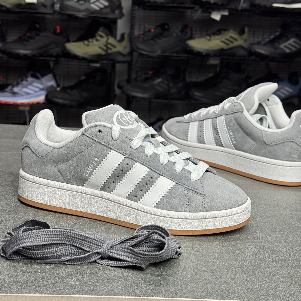 Сірі шкіряні кросівки Adidas Campus HQ6507 ОРИГІНАЛ 100% 38 р