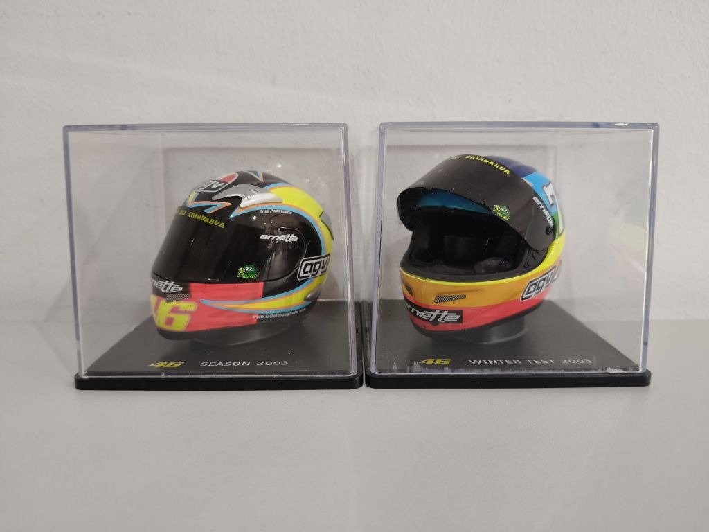 Capacetes de coleção Valentino Rossi, á escala 1/5