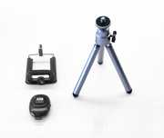 Mini tripé em alumínio com pernas extensíveis Smartphone/cameras