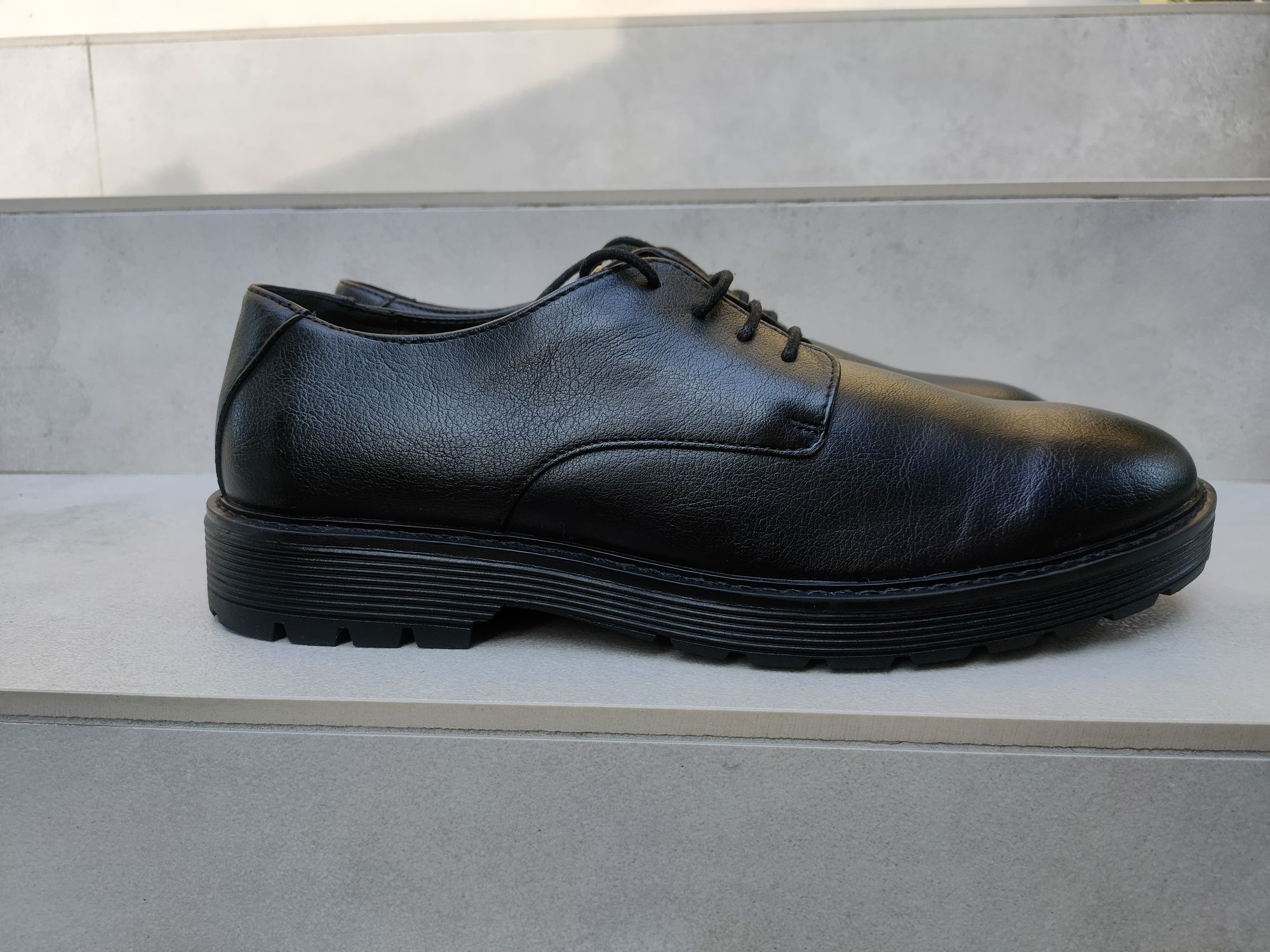 Buty AM Shoes Company męskie półbuty eleganckie czarne r. 44 28,5cm