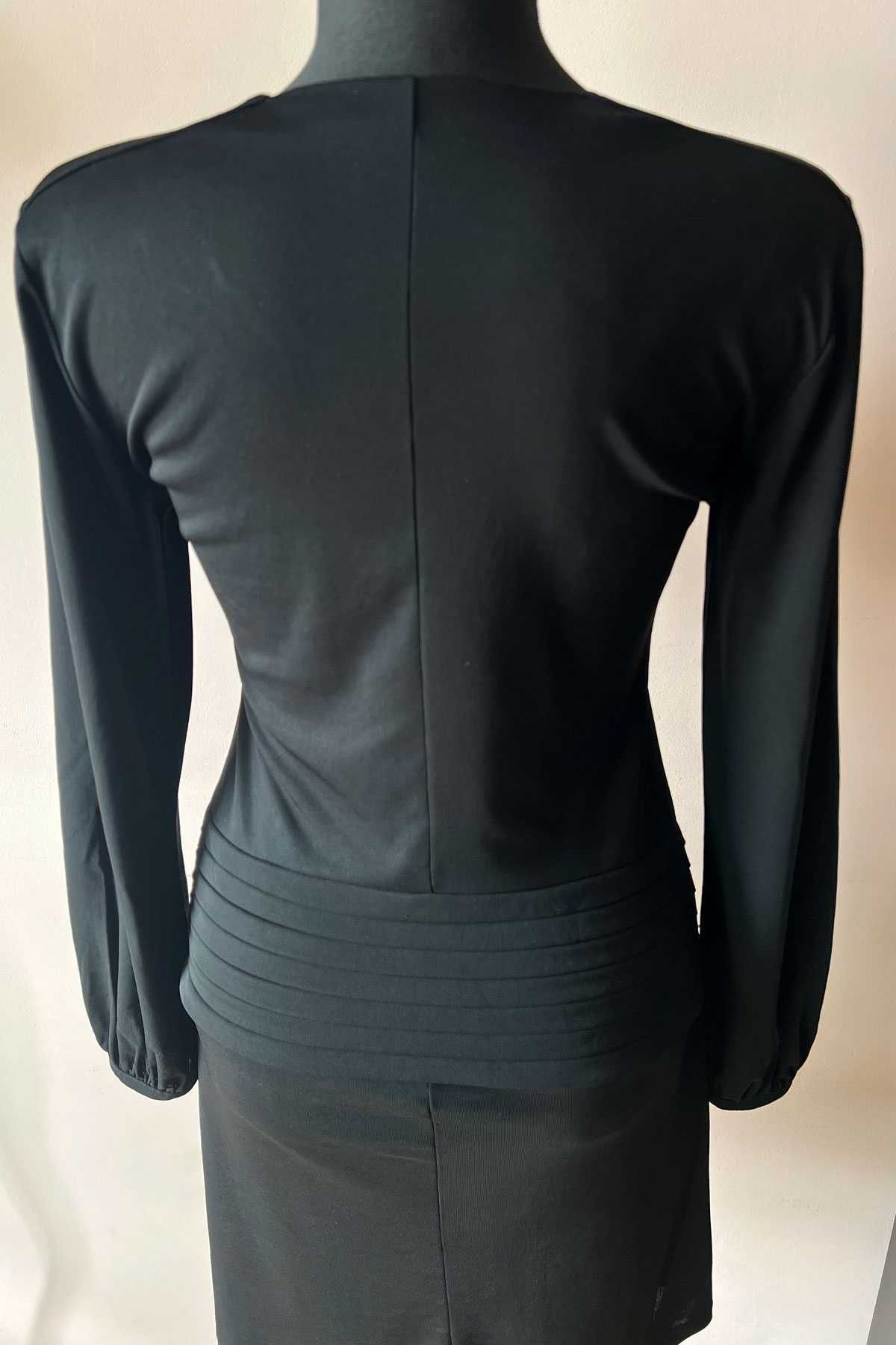 Filippa K czarna klasyczna sukienka z plisami rozm. XS 34