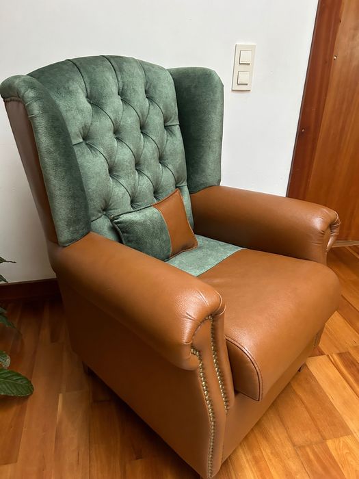 Poltrona veludo verde