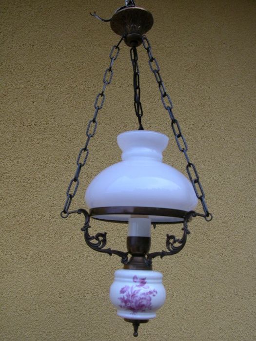 kolekcjonerska lampa - żyrandol z ceramiką