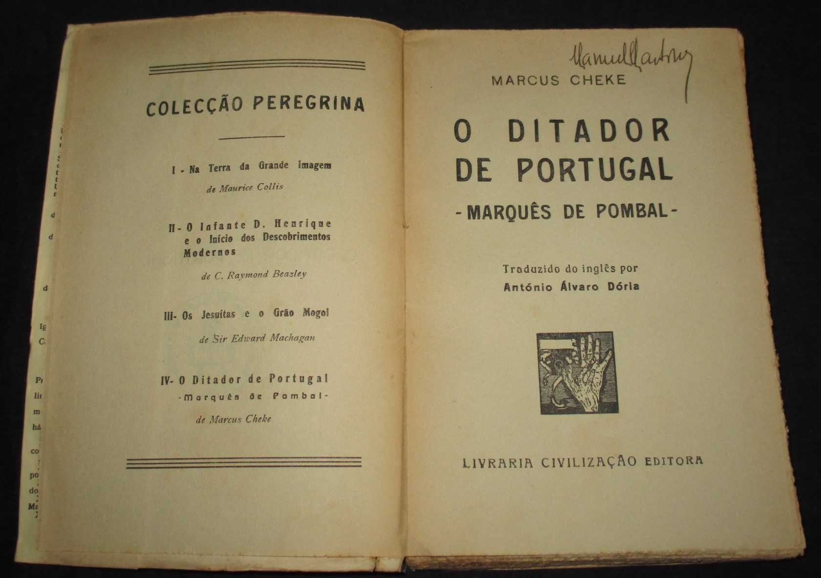 Livro O Ditador de Portugal Marcus Cheke