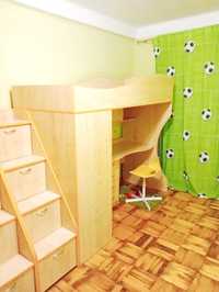 Кровать -чердак, двухъярусная кровать со столом и шкафом