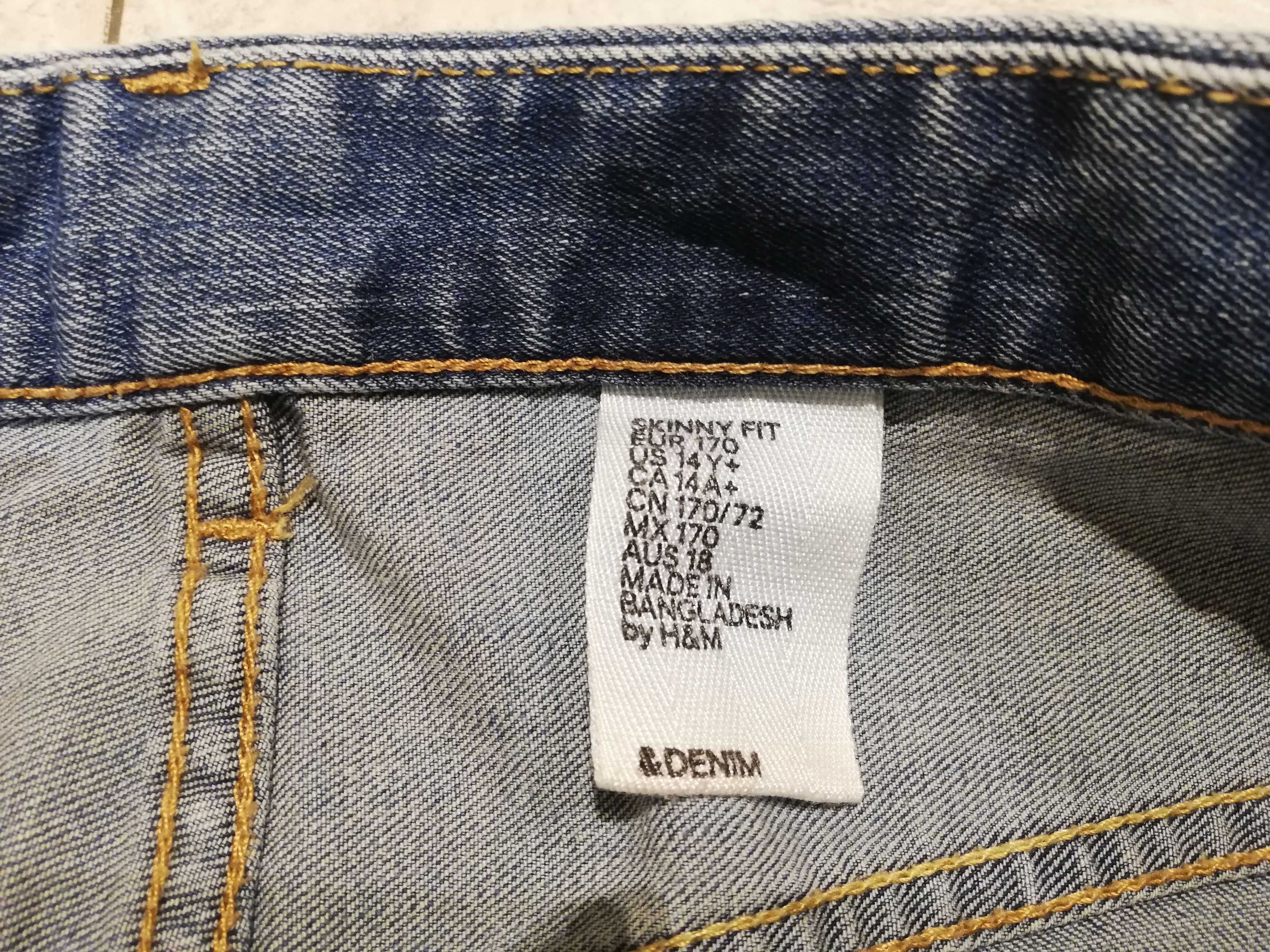 Spodnie JEANSY H&M slim wąskie   roz. 170