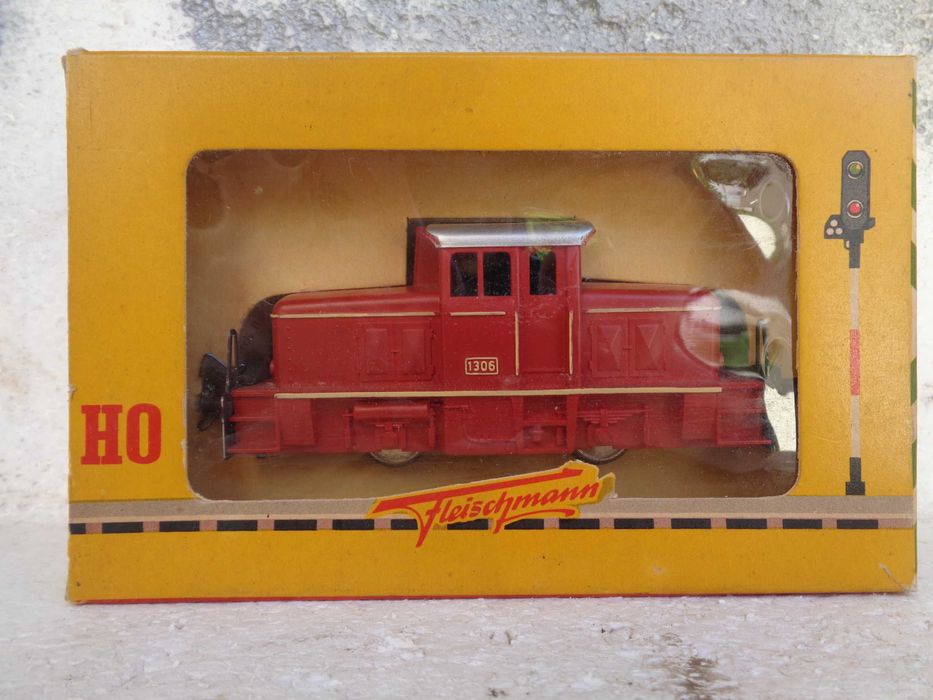 1:87 Fleischmann Locomotiva de manobras 1306 comboio na caixa