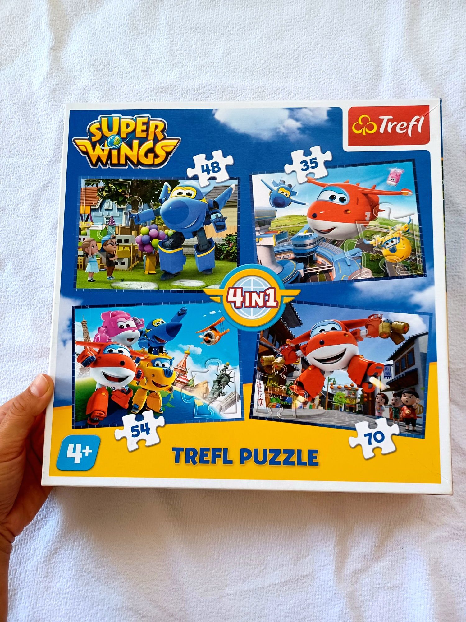 Puzzle 4w1 Super Wings Odlotowa paczka Trefl