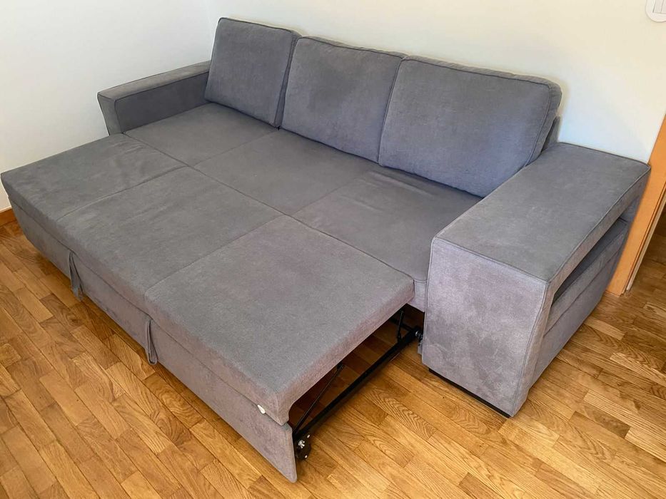 Sofá-Cama Gato Preto - Cinza