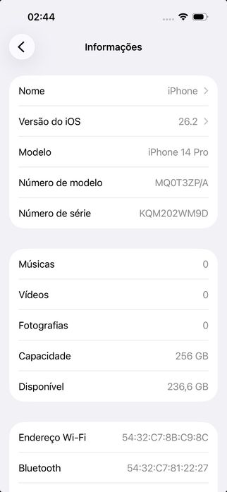 iPhone 14 Pro 256GB – Muito bom estado – 84% bateria – Com capa Apple