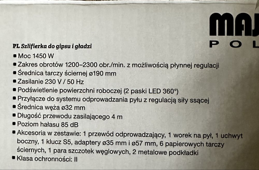 Szlifierka do gipsu i gladzi